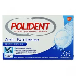 Polident Anti Bactérien 36 Comprimés