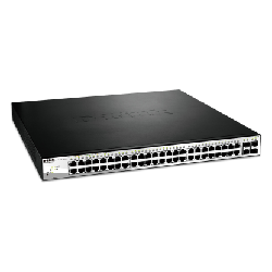 D-Link DGS-1210-52MP commutateur réseau Géré L2 Gigabit Ethernet (10/100/1000) Connexion Ethernet, supportant l'alimentation via ce port (PoE) 1U Noir (DGS-1210-52MP)