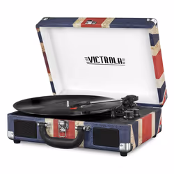 Victrola VSC-550BT-UK, Tourne-disque entraîné par courroie, Bleu, Rouge, Blanc, 3 W, 4 Ohm, 6 W, 100 - 240 V