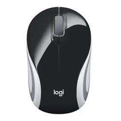 Logitech M187, Ambidextre, Optique, RF sans fil, 1000 DPI, Noir