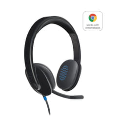 Logitech H540 USB Computer Headset Avec un son haute définition et des commandes sur l'oreillette (981-000480)