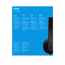 Logitech H540 USB Computer Headset Avec un son haute définition et des commandes sur l'oreillette (981-000480) - Vue supplémentaire 13