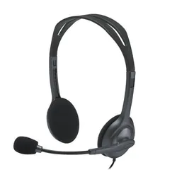 Casque Logitech H111 avec fil pour bureau et centre d'appels gris
