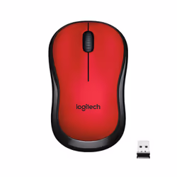 Logitech M220 Silent, Ambidextre, Optique, RF sans fil, 1000 DPI, Rouge