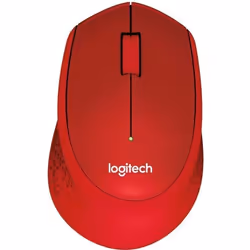 Logitech M330 Silent Plus, Droitier, Mécanique, RF sans fil, 1000 DPI, Rouge