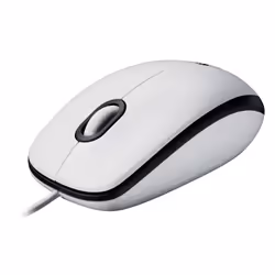 Logitech M100 corded mice, Ambidextre, Optique, USB Type-A, 1000 DPI, Blanc