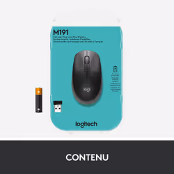Logitech M190 Full-Size Wireless Mouse - Ambidextre - Optique - RF sans fil - 1000 DPI - Charbon de bois (910-005905) - Vue supplémentaire 10