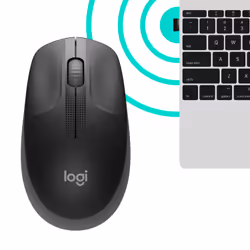 Logitech M190 Full-Size Wireless Mouse - Ambidextre - Optique - RF sans fil - 1000 DPI - Charbon de bois (910-005905) - Vue supplémentaire 4