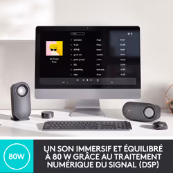 Logitech Haut-parleurs pour ordinateur Z407 Bluetooth avec caisson de basses et commande sans fil