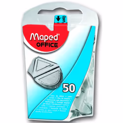 50x Coins lettre aluminium Maped 25 mm - Ouverture et fermeture pratiques - Système de mise en broche facilité : carton SPCB ...