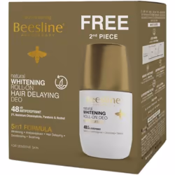 Découvrez le coffret Beesline Roll-On Deo Eclaircissant Anti Repousse 5 En 1, qui inclut deux roll-ons de 50 ml, avec le deux ...