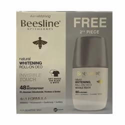 Découvrez le coffret Beesline Roll-On Déo Éclaircissant Invisible Touch 4 en 1, qui inclut deux roll-ons de 50 ml, avec le de ...