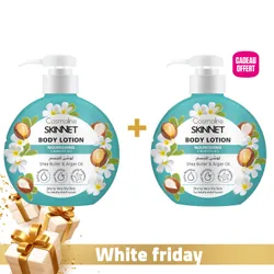 COSMALINE SKINNET LAIT CORPS NOURRISSANT AU BEURRE DE KARITE ET A L'HUILE D'ARGAN PEAUX SECHES A TRES SECHES 400ML