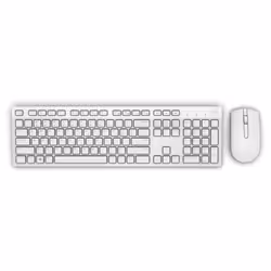 DELL KM636, Standard, Sans fil, RF sans fil, AZERTY, Blanc, Souris incluse