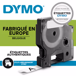 DYMO D1 - Standard Étiquettes - Noir sur transparent - 12mm x 7m - Vue supplémentaire 7