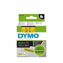 DYMO D1 - Standard Étiquettes - Noir sur jaune - 12mm x 7m - Vue supplémentaire 2