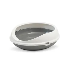 Savic Figaro Chat Toilettes ouvertes pour animaux de compagnie Gris, Blanc