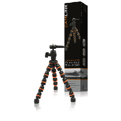 CamLink CL-TP140 trépied Caméras numériques 3 pieds Noir, Orange