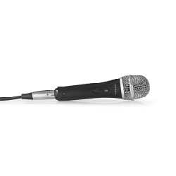 Nedis MPWD50CBK microphone Noir, Gris Microphone pour instrument
