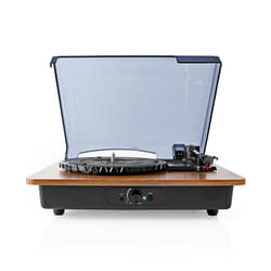 Nedis TURN200BN platine Tourne-disque entraîné par courroie Noir, Marron Manuel