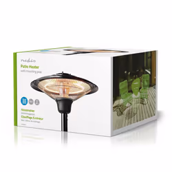 Nedis HTPA15EBK appareil de chauffage Extérieure Noir Chauffage d'appoint électrique halogène - Vue supplémentaire 7
