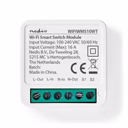 Nedis WIFIWMS10WT contrôleur d'éclairage domestique intelligent Avec fil &sans fil Blanc