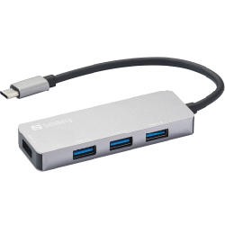 Concentrateur USB-C 3.2 Gen 1 5000Mbit/s Gris - Hub 7 Ports Sandberg