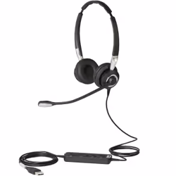 Jabra Biz 2400 II USB Duo CC MS, Avec fil, Bureau/Centre d'appels, 77 g, Casque, Noir, Argent