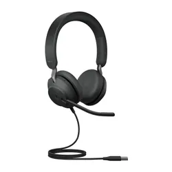 Casque Bluetooth MS Stereo avec fil pour bureau - Jabra Evolve2 40 Noir