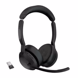 Jabra Evolve2 55, Sans fil, Bureau/Centre d'appels, 20 - 20000 Hz, 130 g, Casque, Noir
