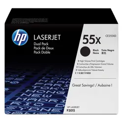 HP 55X Cartouche de toner 2 pièce(s) Original Noir (CE255XD)