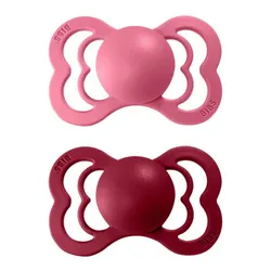 BIBS Supreme 2 Sucettes Taille 1 Coral - Ruby 0 à 6 mois
