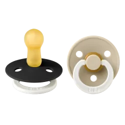 BIBS 02 SUCETTE PACIFIER BLACK GLOW VANILIA GLOW SIZE 1