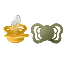 BIBS Supreme 2 Sucettes Taille 1 Honey Bee - Olive 0 à 6 mois