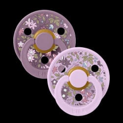 BIBS 02 SUCETTES COLOUR PACIFIER LIBERTY CHAMOMILE VIOLET SKY MIX SIZE 2 6M