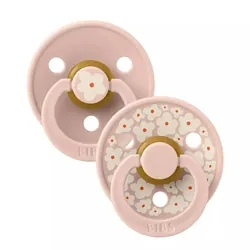 BIBS 02 SUCETTES NATURAL RUBBER JASMINE LATEX BLUSH MIX SIZE 2