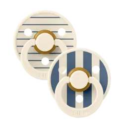 BIBS STUDIO Colour 2 Sucettes Ivory Steel Blue Mix 0+ Mois