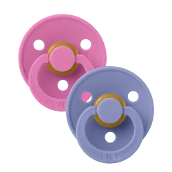 BIBS Colour 2 Sucettes Taille 2 Bubblegum – Peri 6 à 18 mois