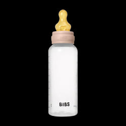 BIBS Biberon Blush Débit Lent PP sans BPA avec Tétine en Latex 0m+ 270ml
