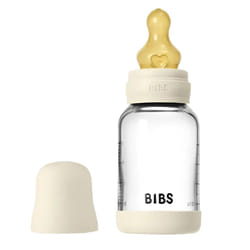 BIBS Biberon Rond 120 ml Verre Tétine Latex Ivoire