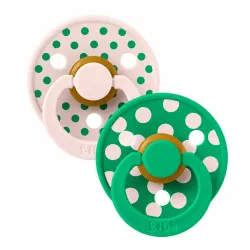 BIBS 02 SUCETTES COLOUR NATURAL PETAL CACTUS SIZE 2 6M