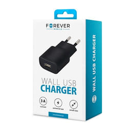Forever GSM032673 chargeur d'appareils mobiles Téléphone portable Noir Secteur Intérieure