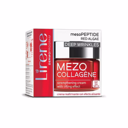 Crème de jour fortifiante à effet lifting, Mezo-Collagène aux algues rouges SPF 10, pour traiter les rides profondes.