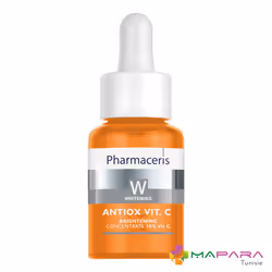 Le concentré éclaircissant Antiox Vitamine C avec 15% de vitamine C de la marque Pharmaceris est un sérum efficace conçu pour ...