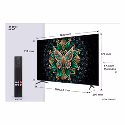 TV TCL 55" Smart TV 4K UHD MINI LED - Noir - Vue supplémentaire 2