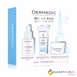 Coffret cadeau Dermedic Melumin à effet éclaircissant.