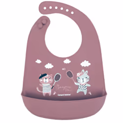 Un bavoir pratique et imperméable en silicone protégera les vêtements de votre bébé de la salissure.