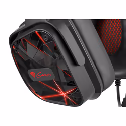 GENESIS Argon 570 Casque Avec fil Arceau Jouer Noir, Rouge