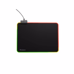 GENESIS Boron 500 M RGB, Noir, Monochromatique, Tissu, Caoutchouc, Alimenté par port USB, Base antidérapante, Tapis de souris ...