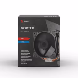 Savio CPU Cooler VORTEX Processeur Refroidisseur d'air Noir - Vue supplémentaire 10